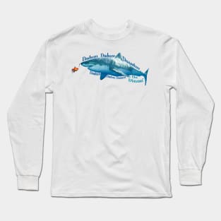 Shark and his dinner Long Sleeve T-Shirt